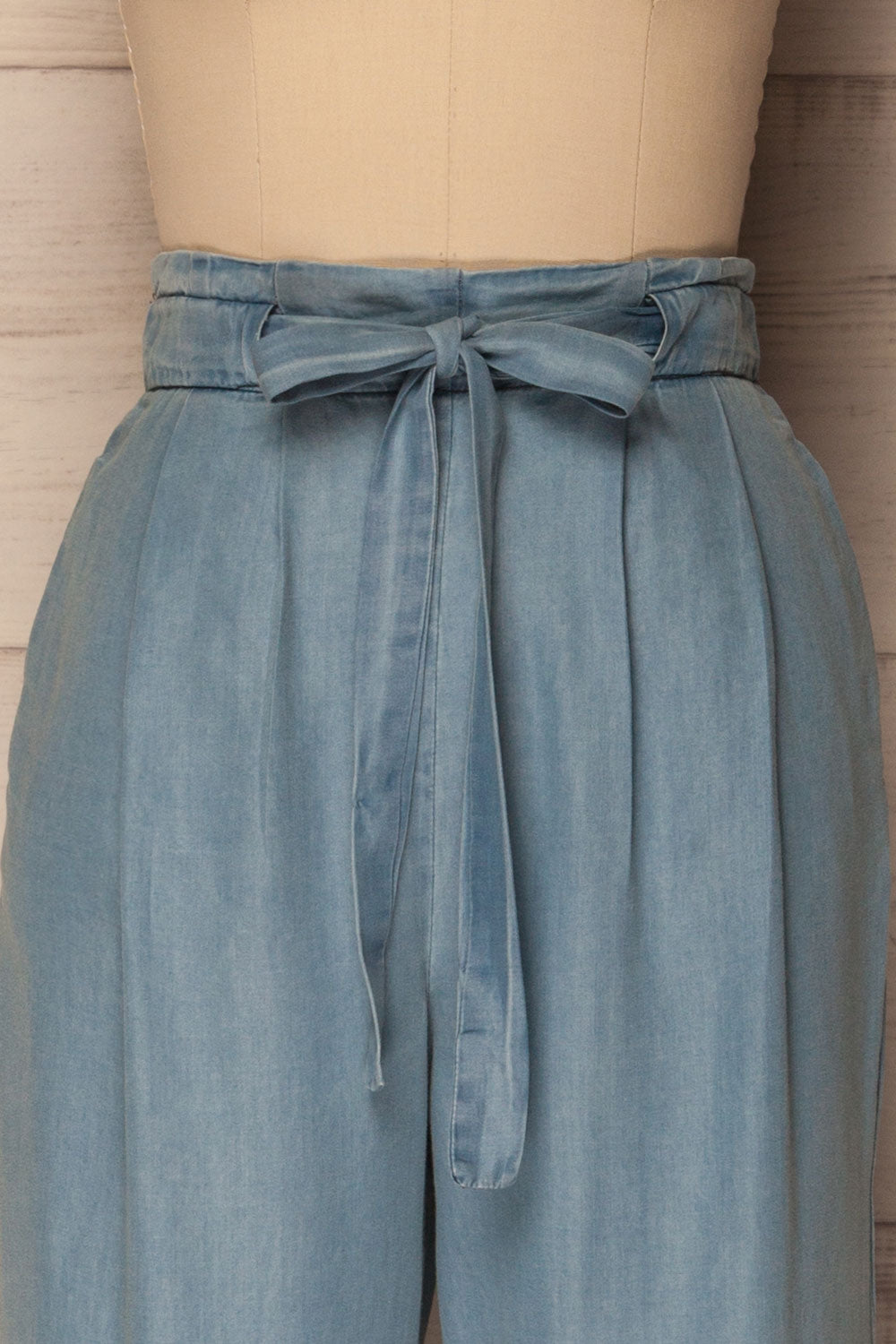 Majoges Light Blue Wide Leg Cropped Pants | La Petite Garçonne 2
