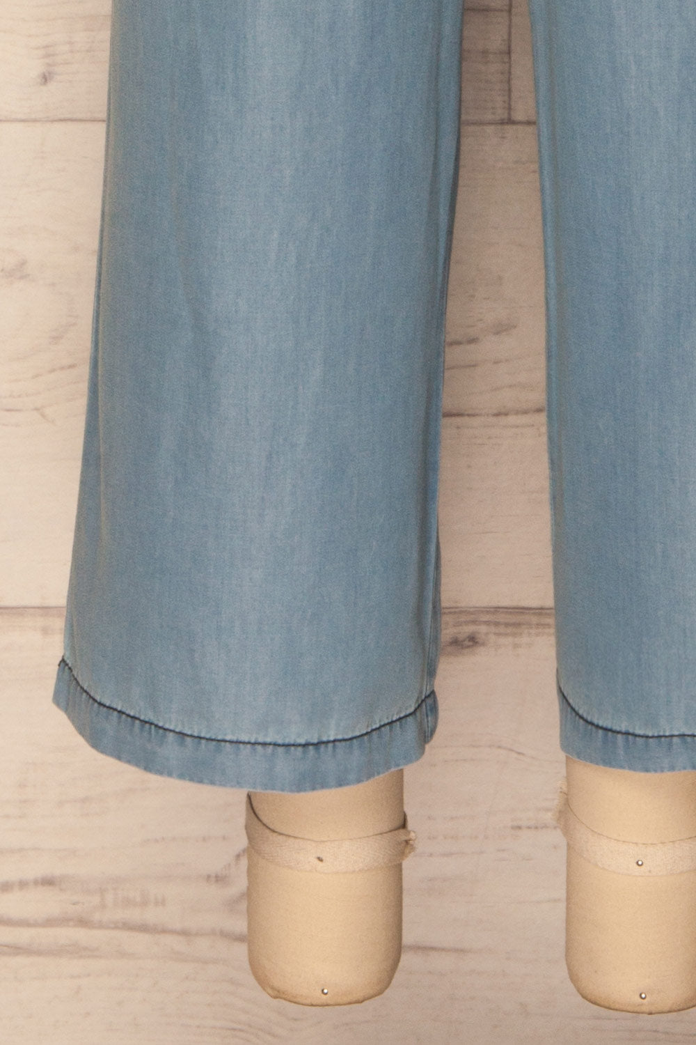 Majoges Light Blue Wide Leg Cropped Pants | La Petite Garçonne 7