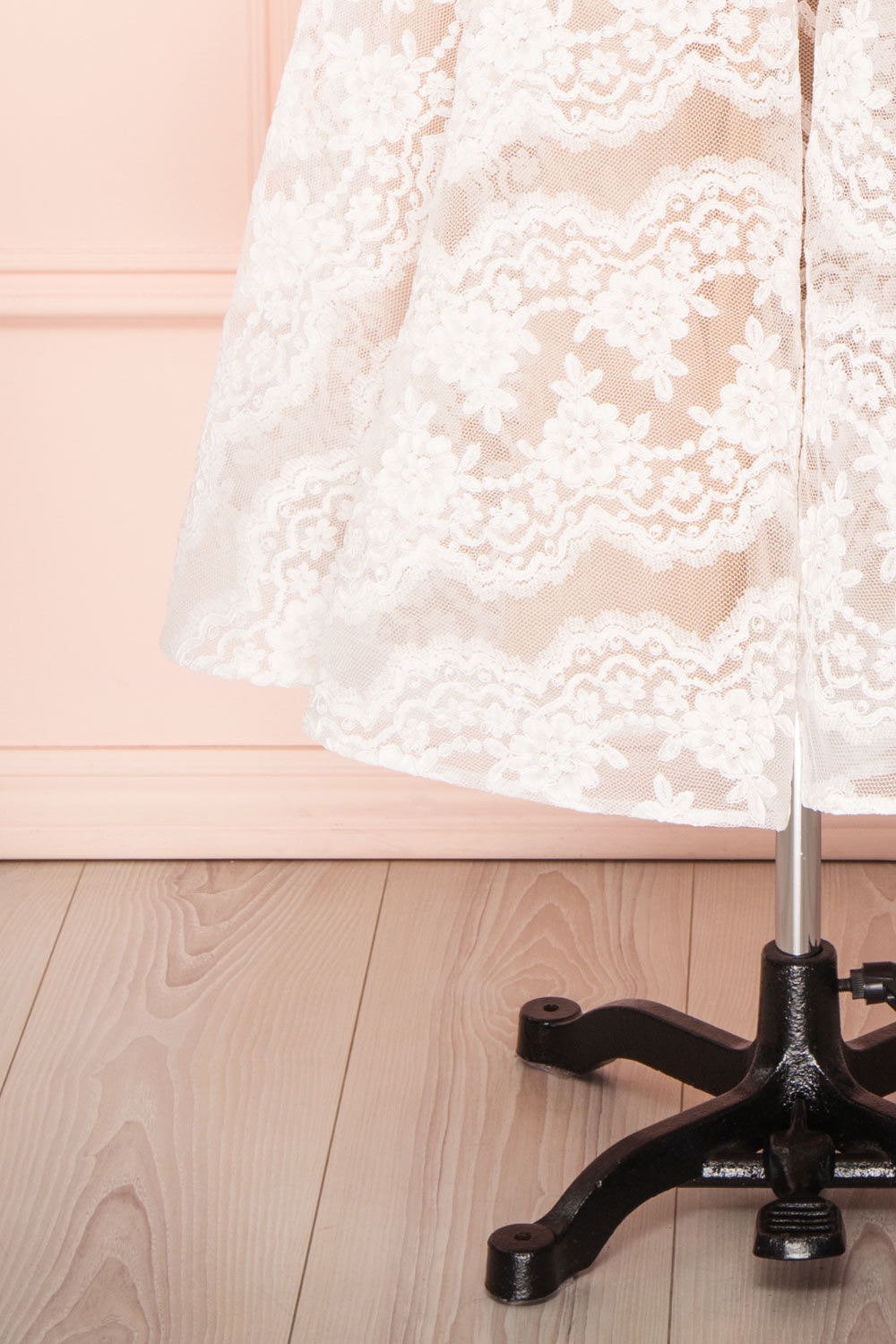 Makamea White & Beige Lace A-Line Bridal Dress | Boudoir 1861