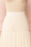 Marlena Cream Maxi Chiffon Pattern Gypsy Skirt front close up | Boudoir 1861