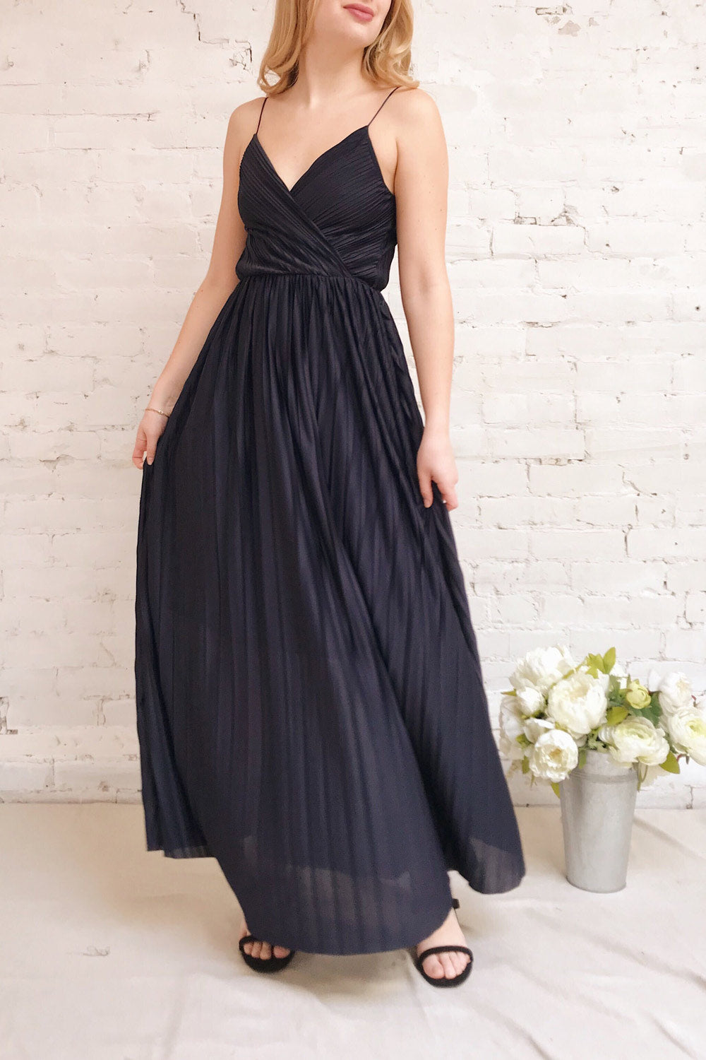 Marly Rain Navy Blue Sleeveless A-Line Dress | Boutique 1861 model look 1