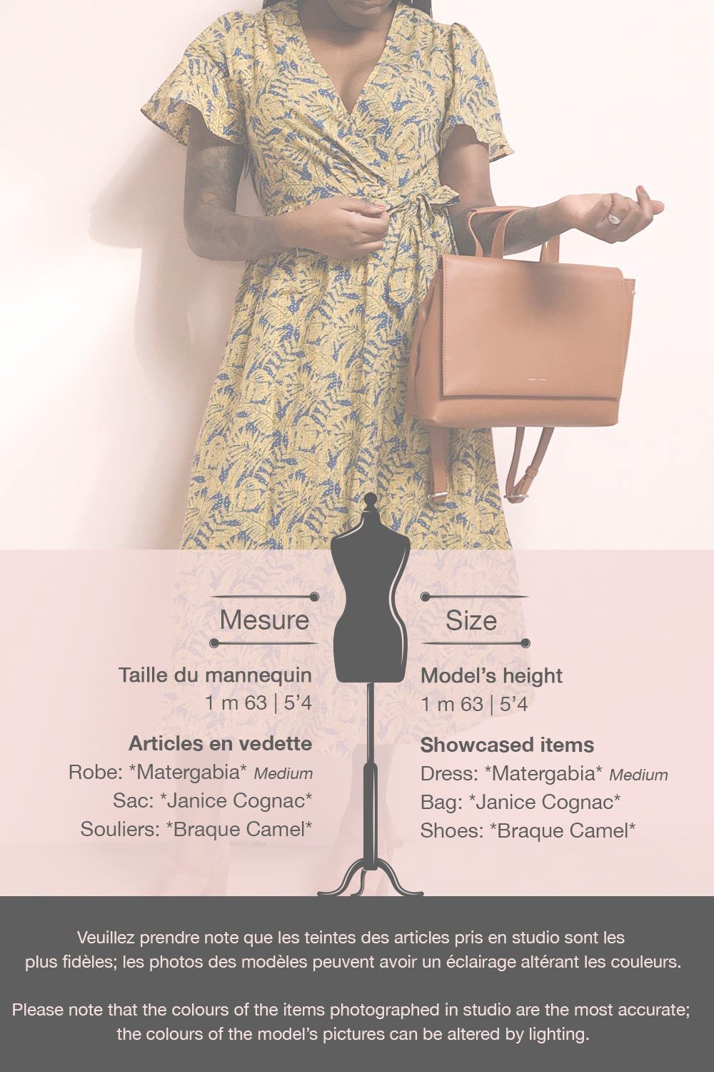 Matergabia Yellow & Blue Midi Wrap Dress | Boutique 1861 template