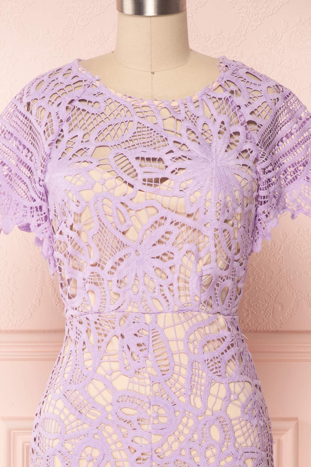 Mattea Lilac | Crocheted Lace Dress
