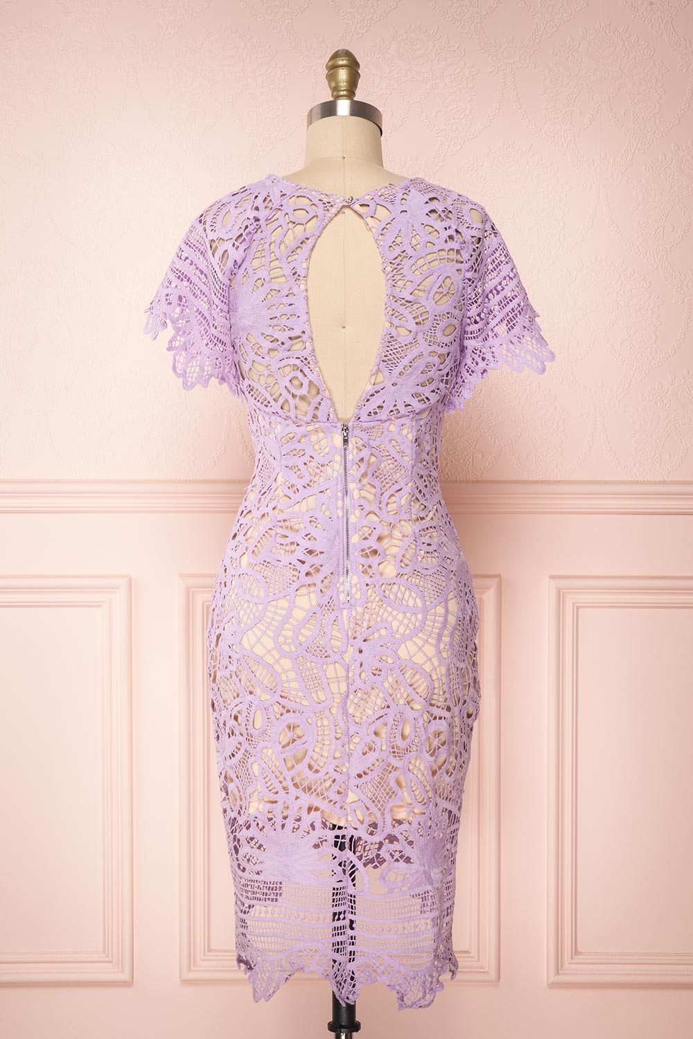 Mattea Lilac | Crocheted Lace Dress