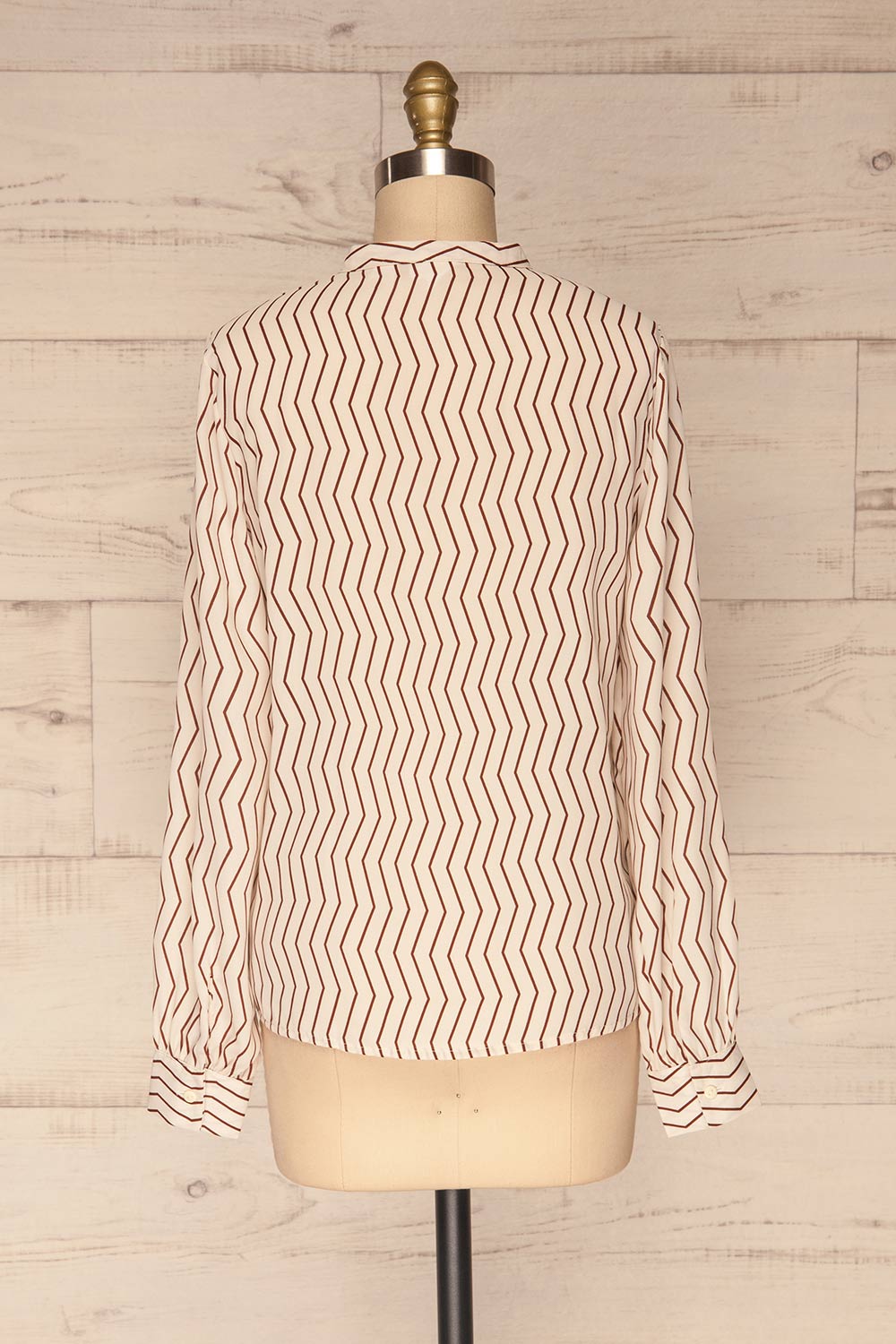 Mayence Striped Geometrical Button-Up Blouse | Boutique 1861 back view
