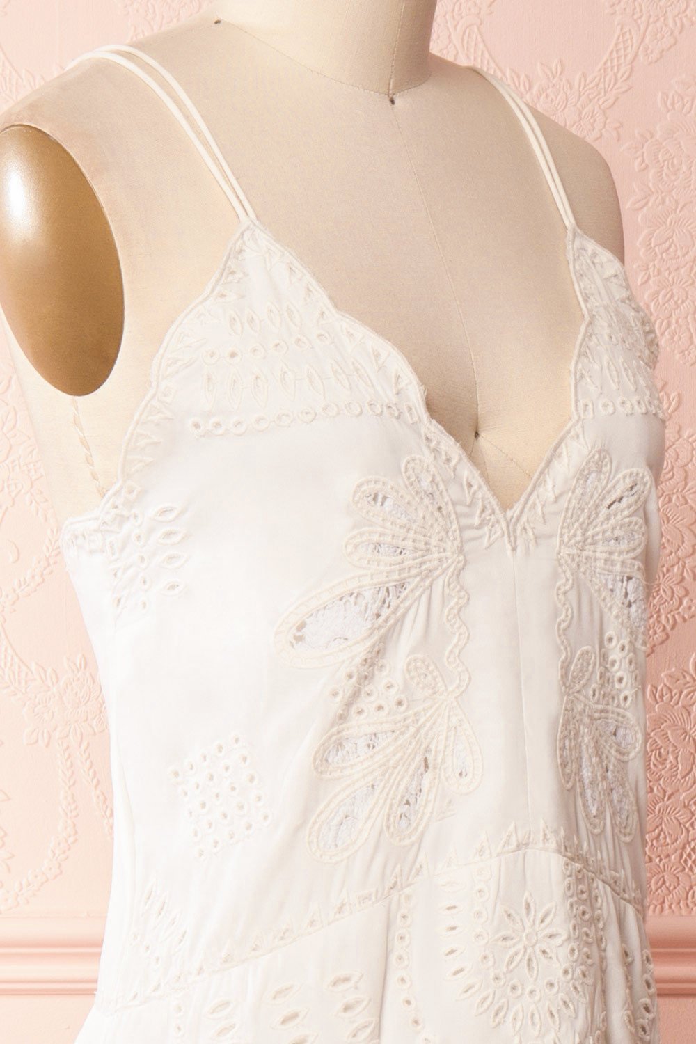 Meagan White Embroidered Sleeveless Maxi Dress | Boudoir 1861