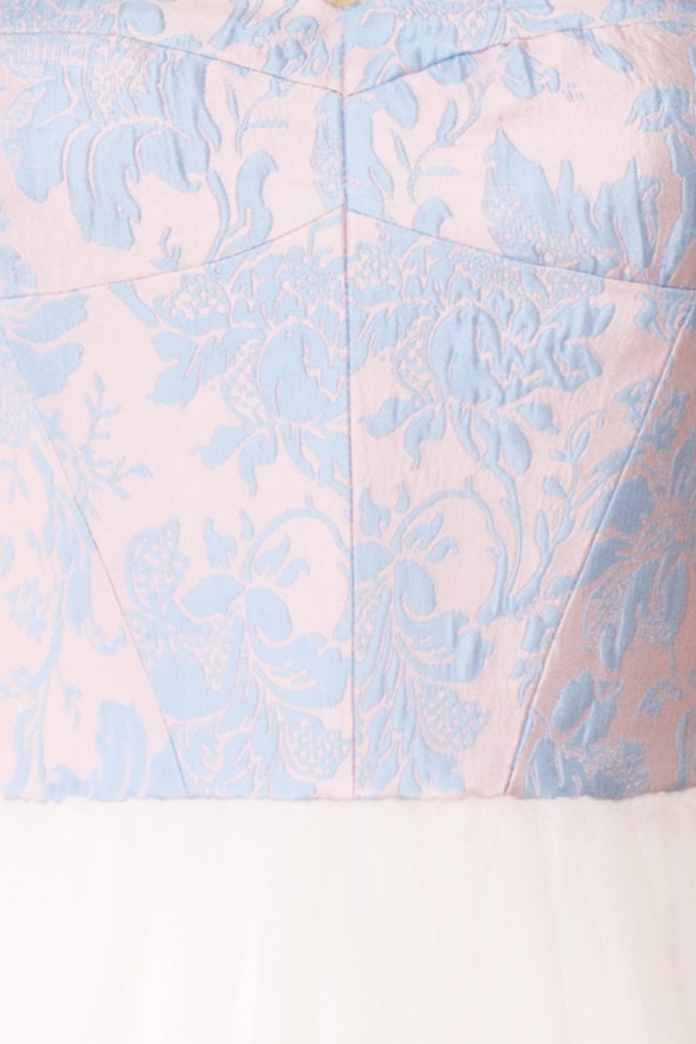 Melda Rose White & Pink Tulle Bustier Dress | Boutique 1861 fabric detail