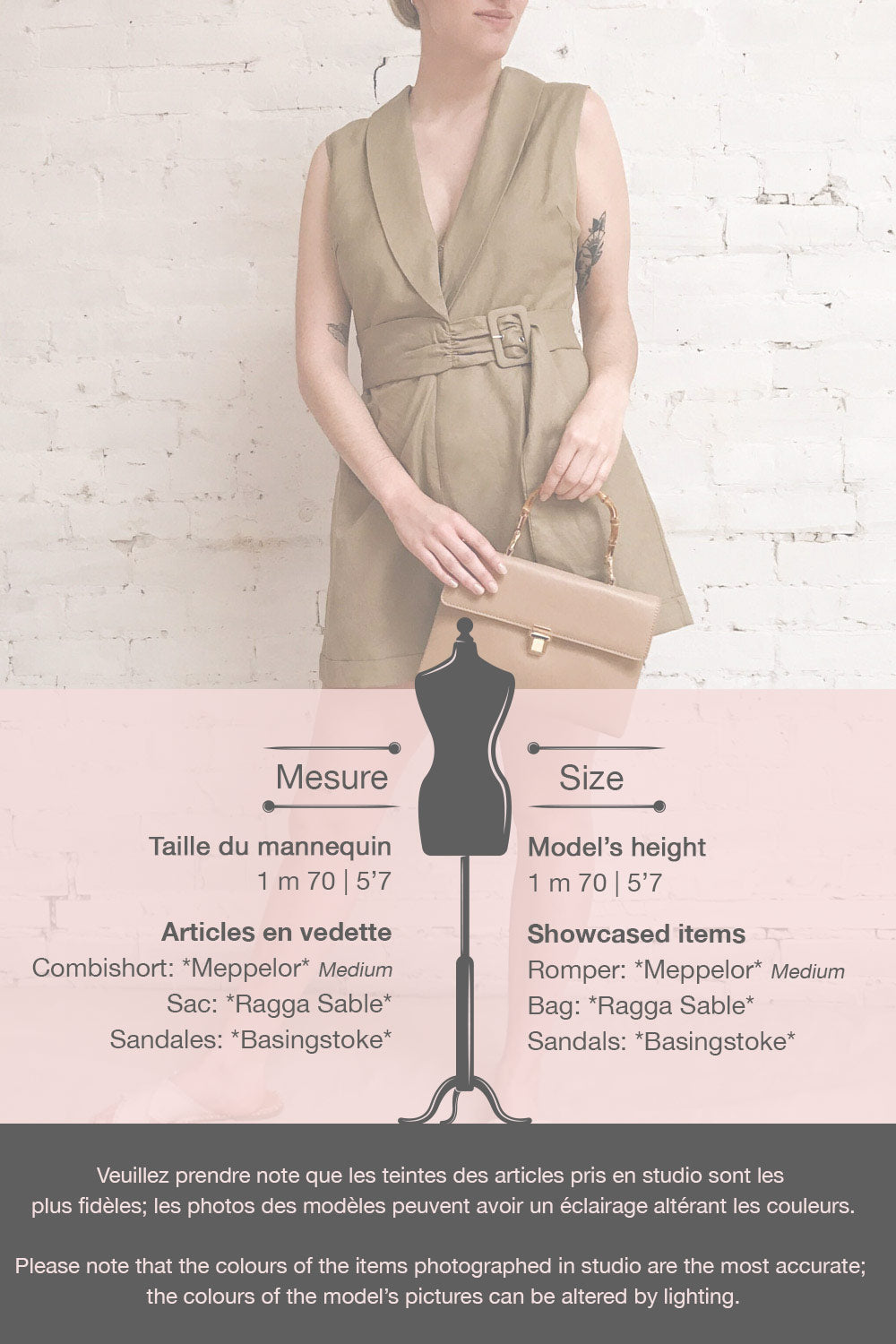 Meppelor Khaki Sleeveless Romper | La petite garçonne template