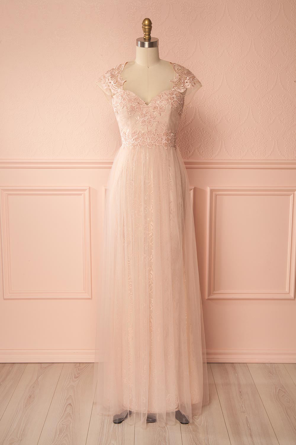 Mesquida Light Pink Tulle & Lace Mermaid Dress | Boudoir 1861