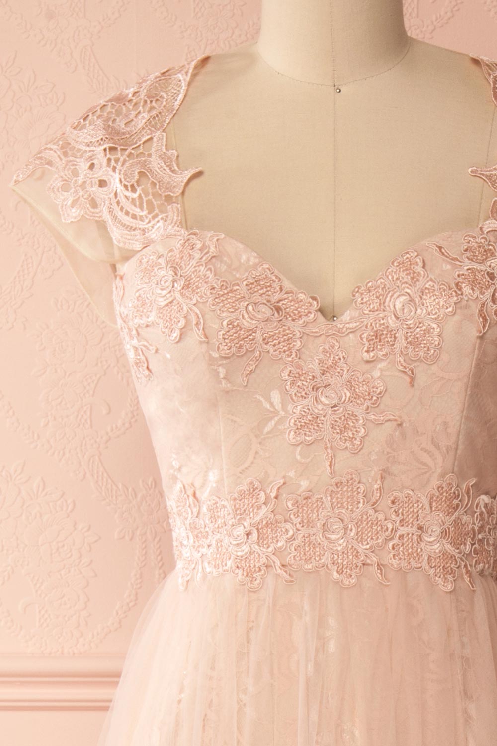 Mesquida Light Pink Tulle & Lace Mermaid Dress | Boudoir 1861