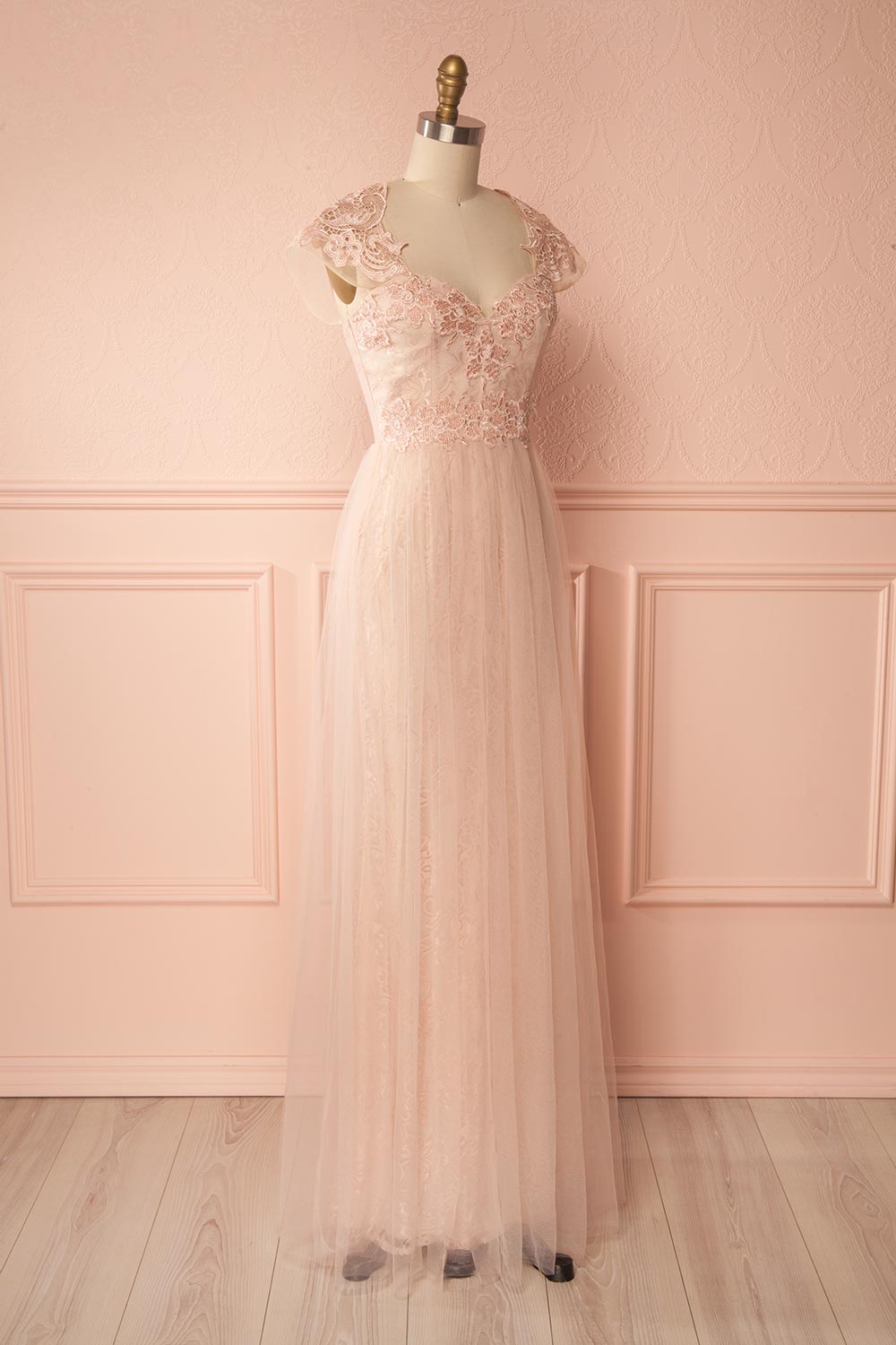 Mesquida Light Pink Tulle & Lace Mermaid Dress | Boudoir 1861