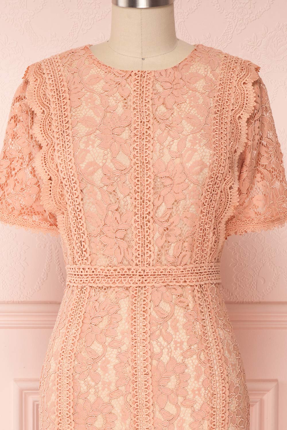 Meteniti | Robe de Dentelle Rose