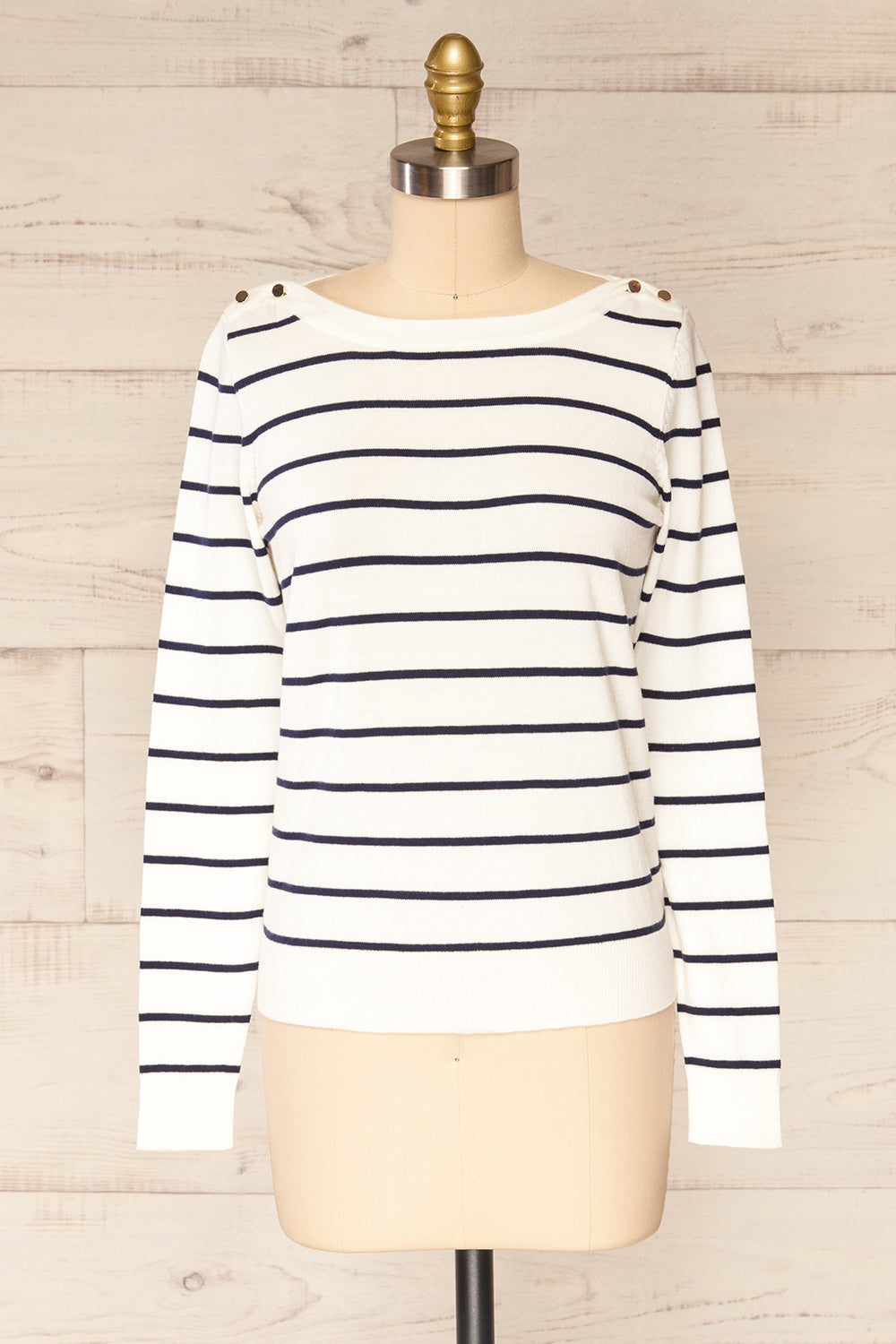 Middlesbrough Striped Long Sleeve Top | La petite garçonne front view