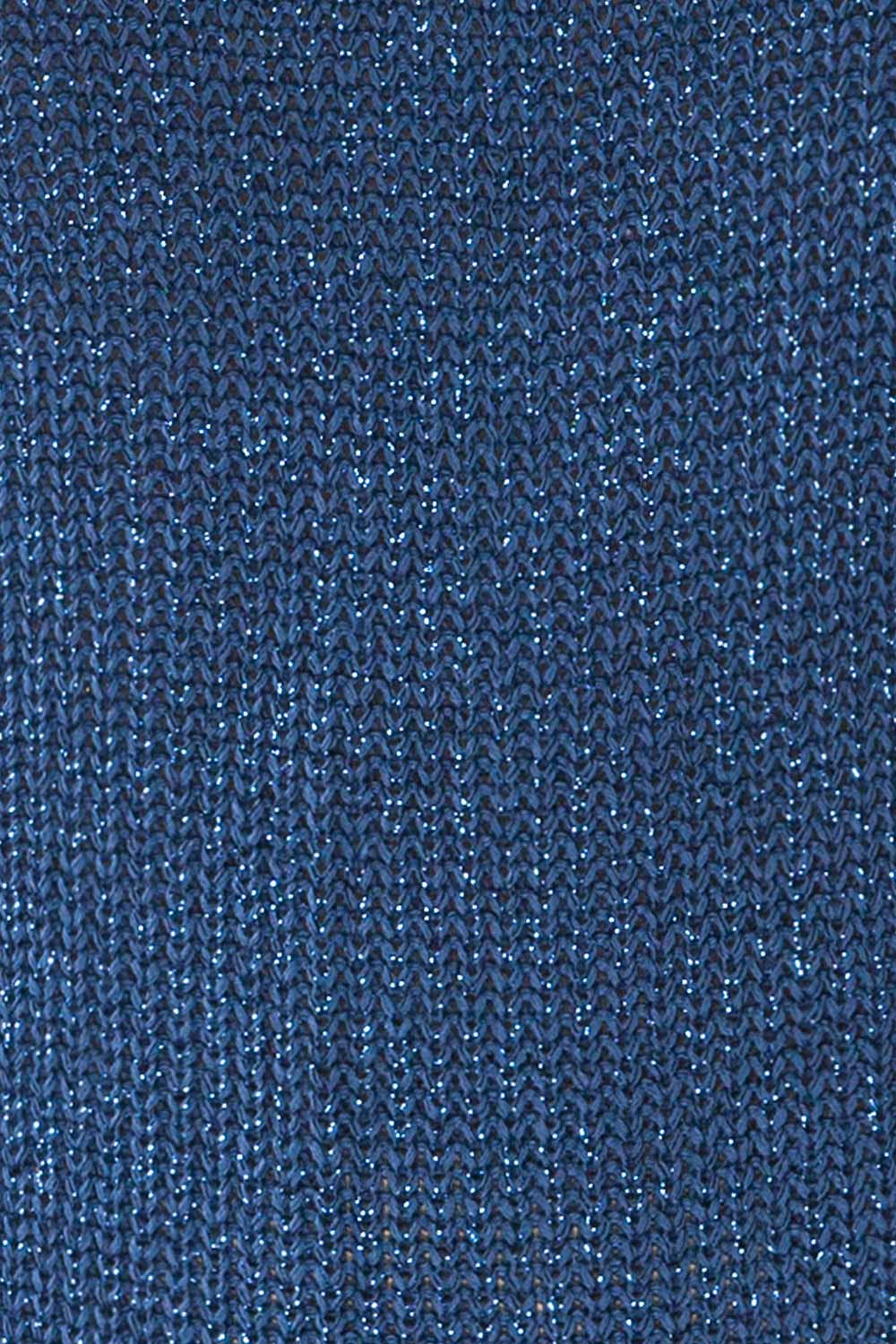 Miechow Ocean Blue V-Neck Knitted Sweater | La petite garçonne fabric