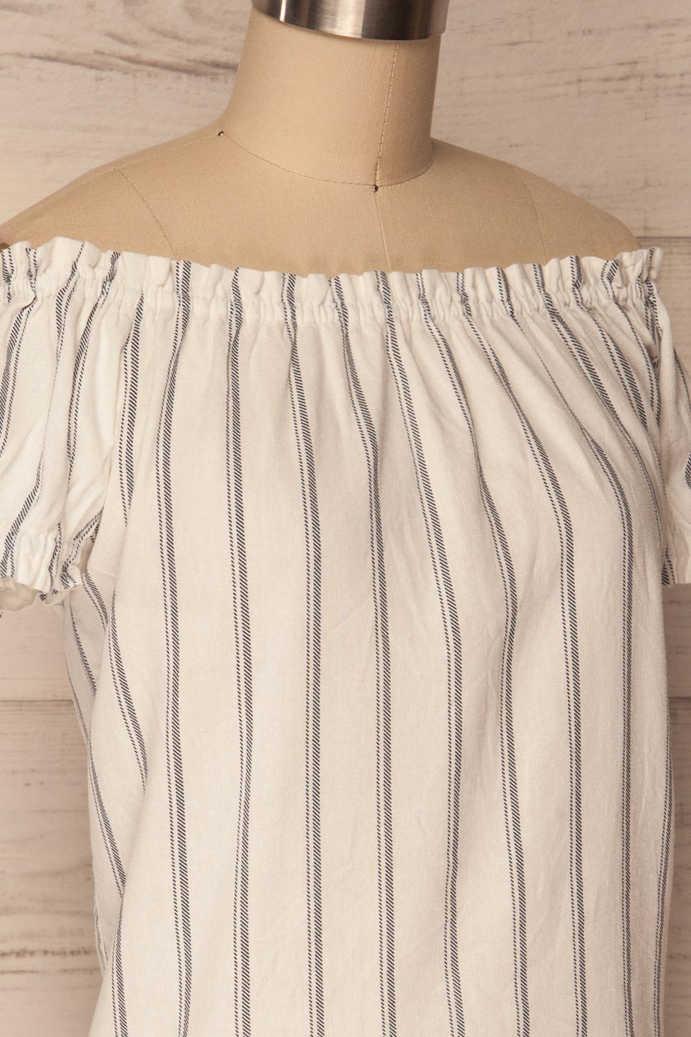 Mikulec White & Black Striped Off-Shoulder Top | La Petite Garçonne 5