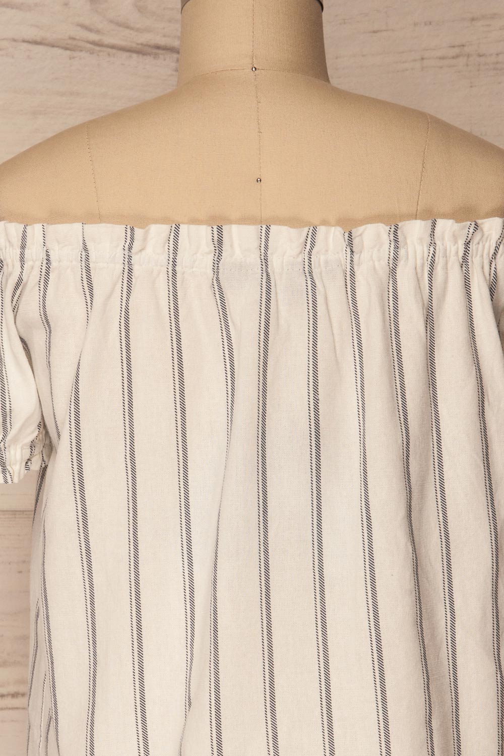 Mikulec White & Black Striped Off-Shoulder Top | La Petite Garçonne 7