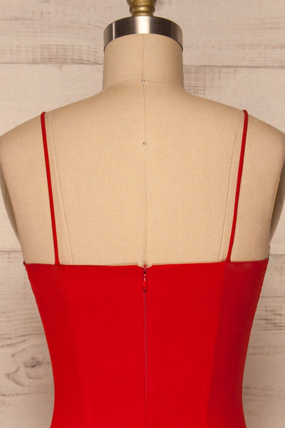Milena Red Mermaid Gown | Robe back close up | La Petite Garçonne Chpt. 2