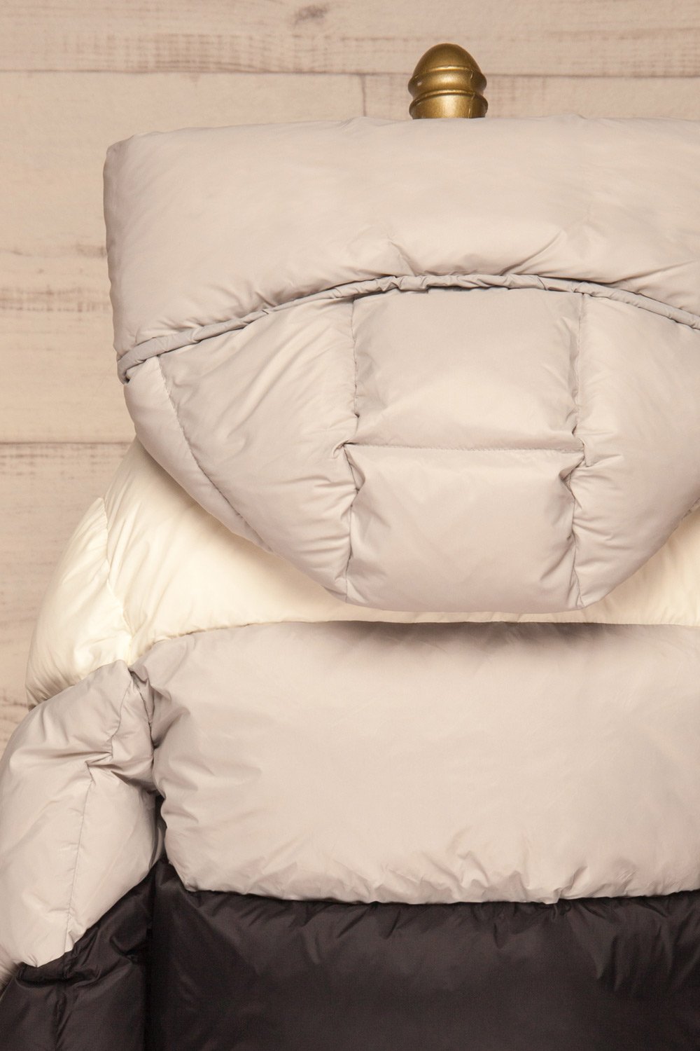 Milvina Black & White Coat | Manteau back close up | La Petite Garçonne