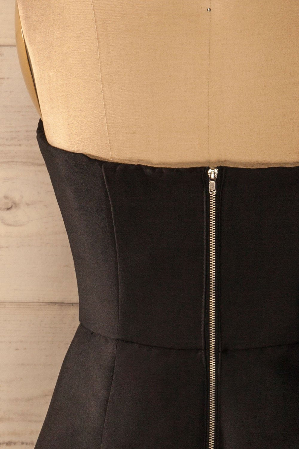 Mioglia Black - Peplum bustier dress