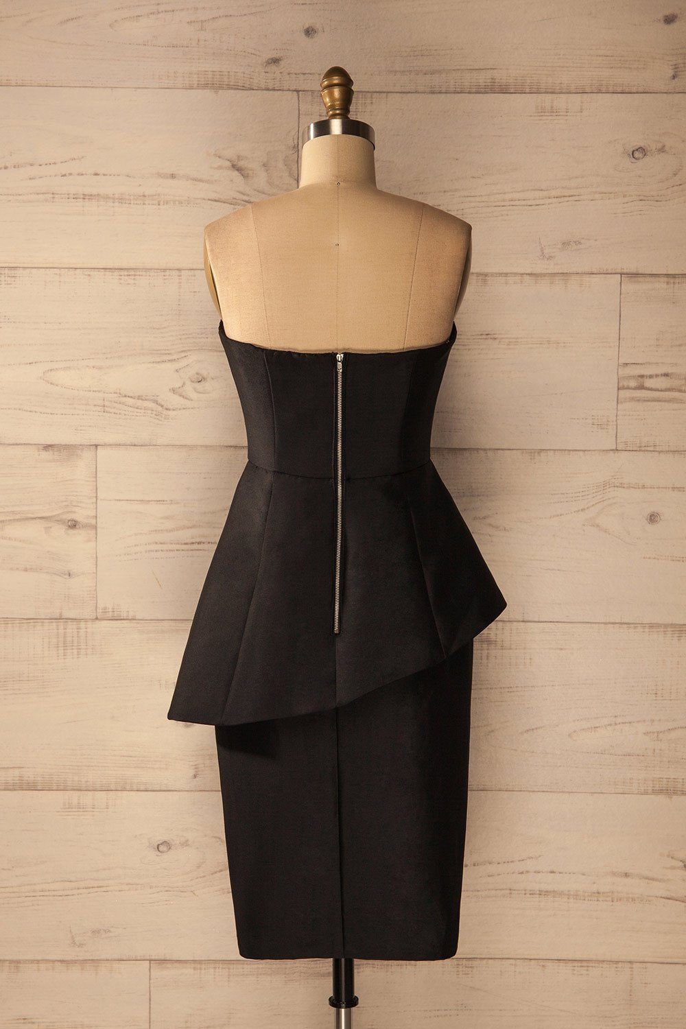 Mioglia Black - Peplum bustier dress