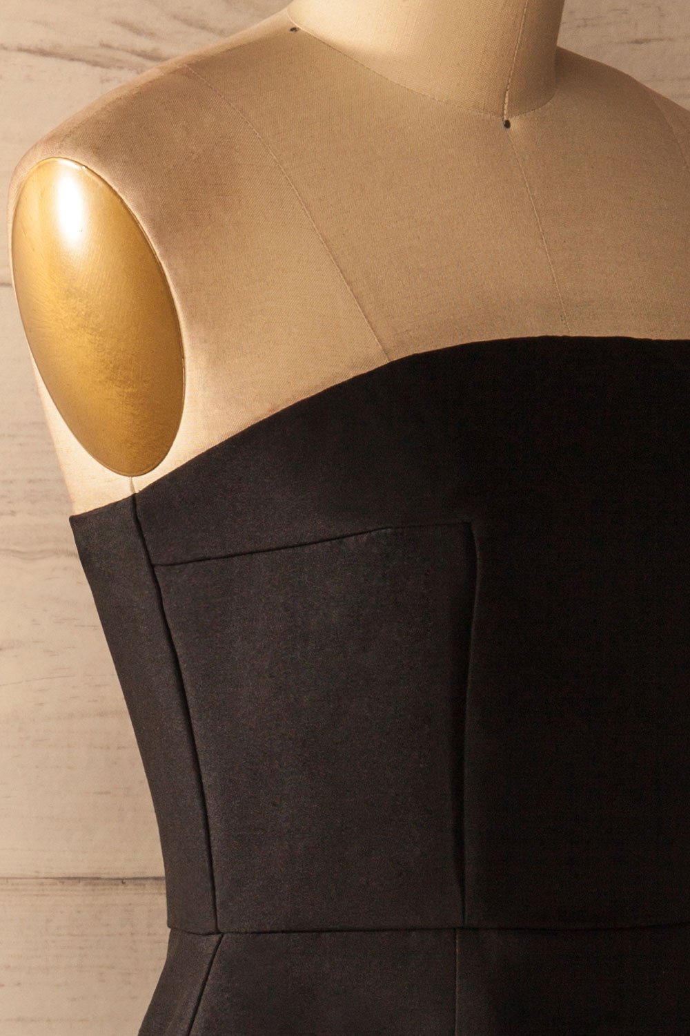 Mioglia Black - Peplum bustier dress