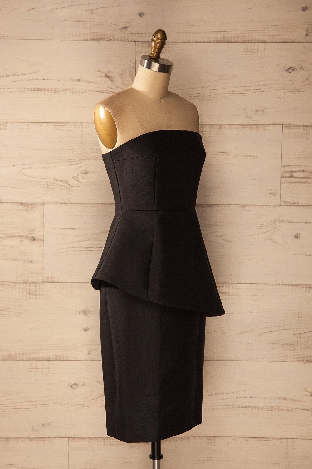 Mioglia Black - Peplum bustier dress
