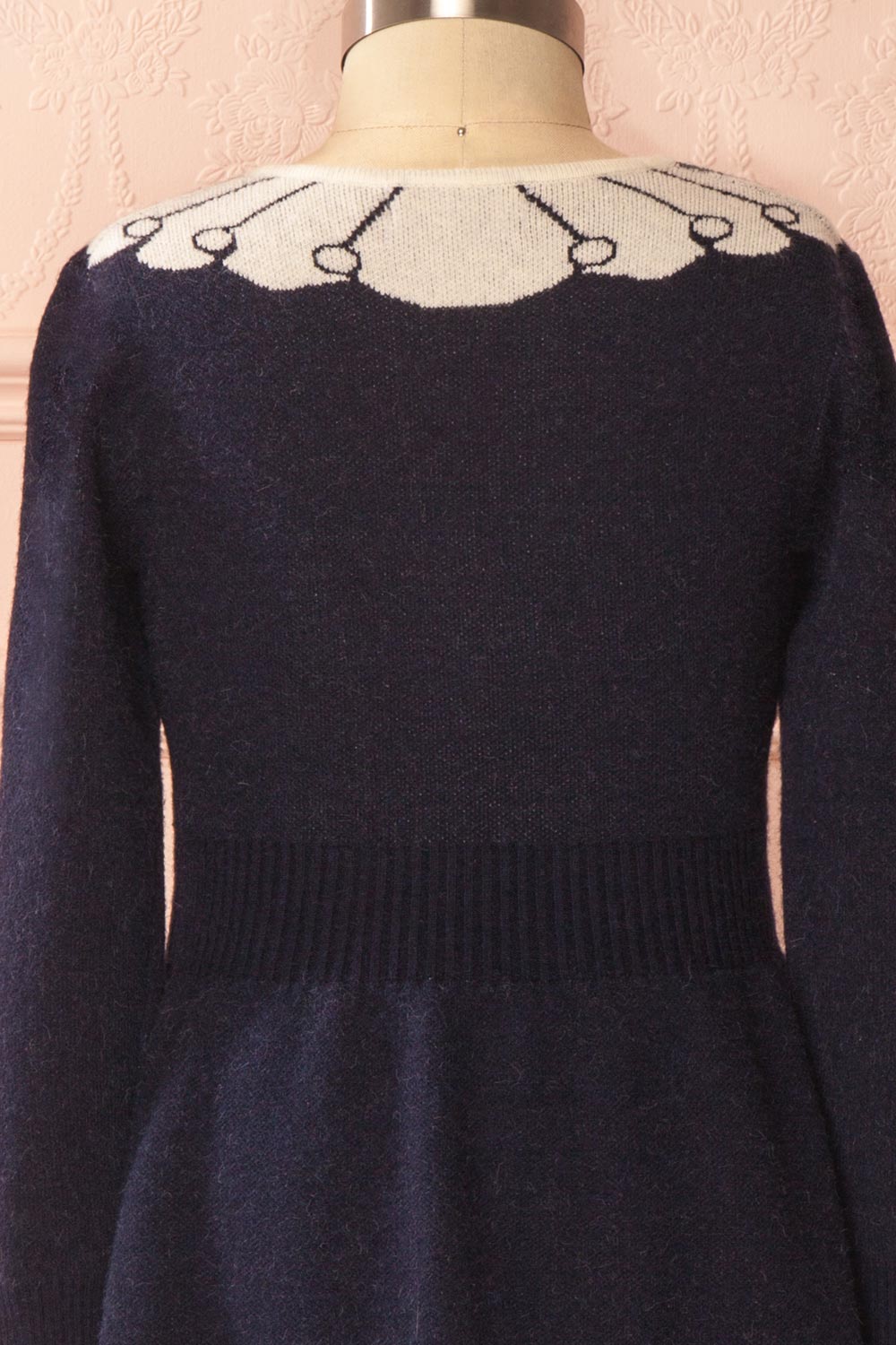 Miyuki Mini Kids Navy Knit A-Line Dress | Boutique 1861