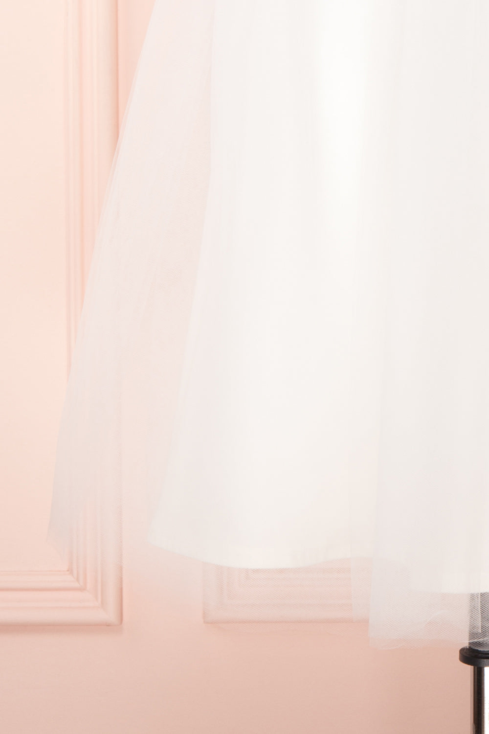 Mizuho Floral Printed White Tulle Bustier Dress | Boutique 1861