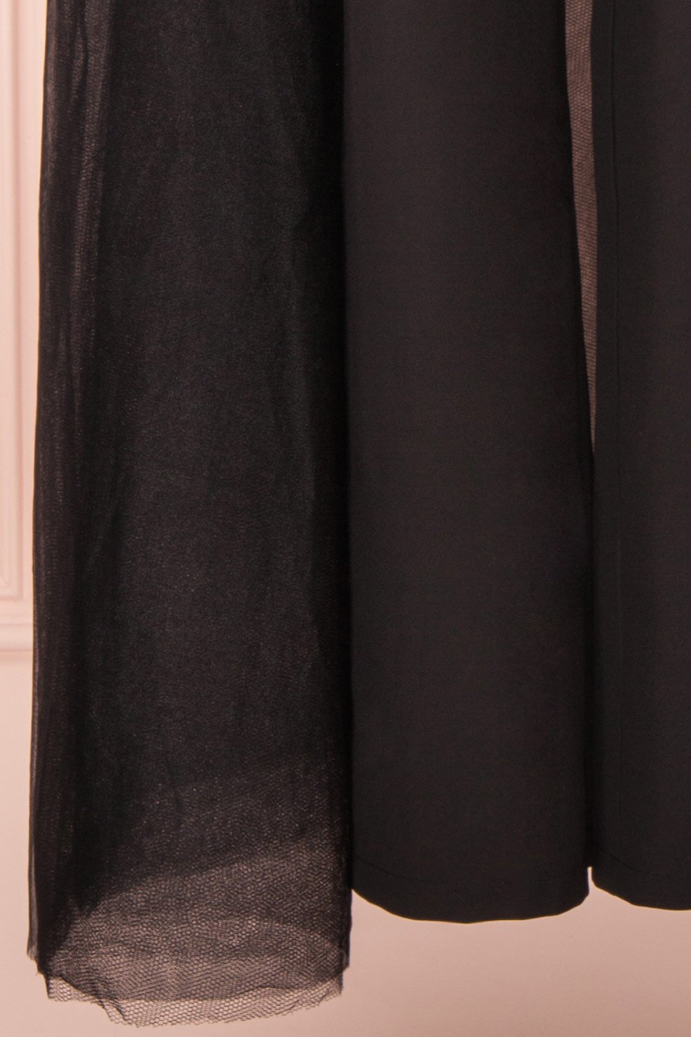 Mlynary Black Jumpsuit w/ Removable Tulle Panel skirt | Boutique 1861