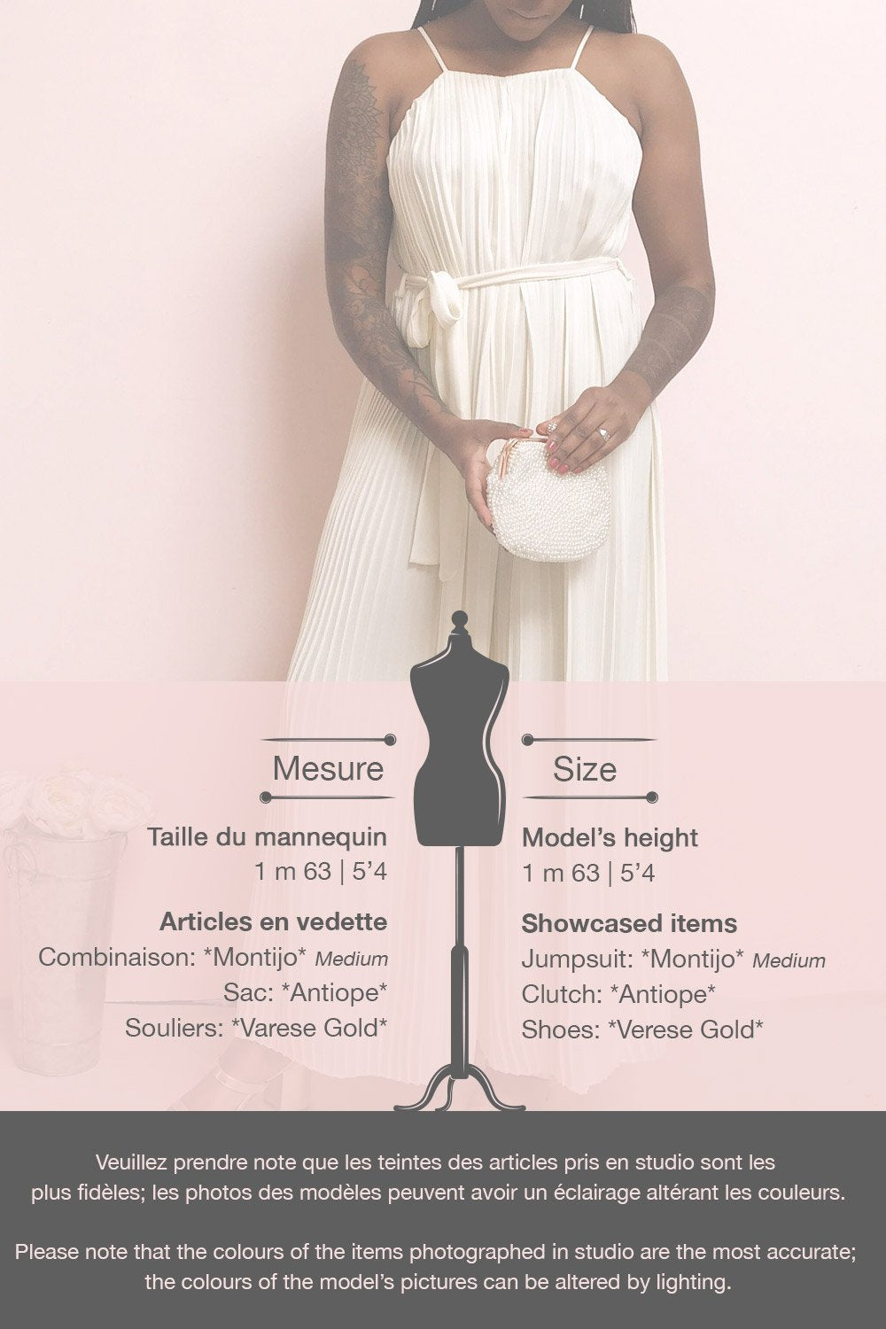 Montijo Cream Pleated Wide Leg Jumpsuit | La petite garçonne template