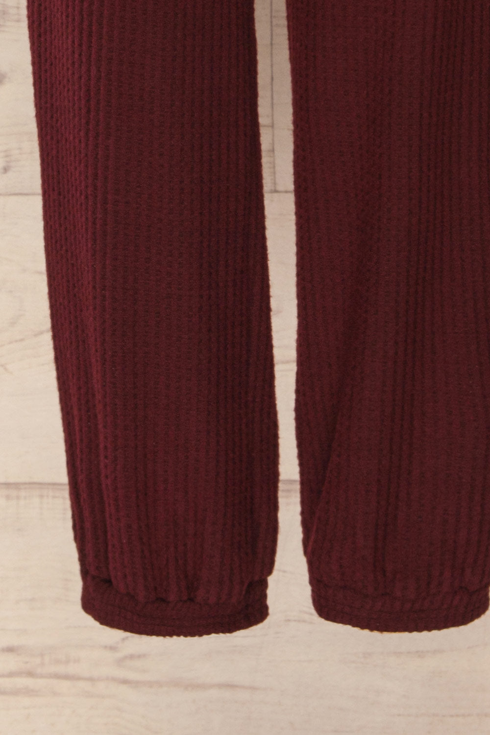 Morag Burgundy Knit Drawstring Joggers | La petite garçonne bottom