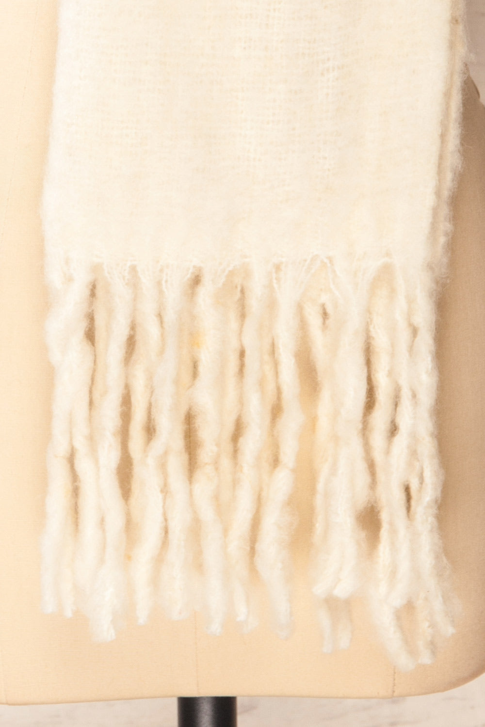Morska Ivory Soft Fringe Scarf | La petite garçonne bottom