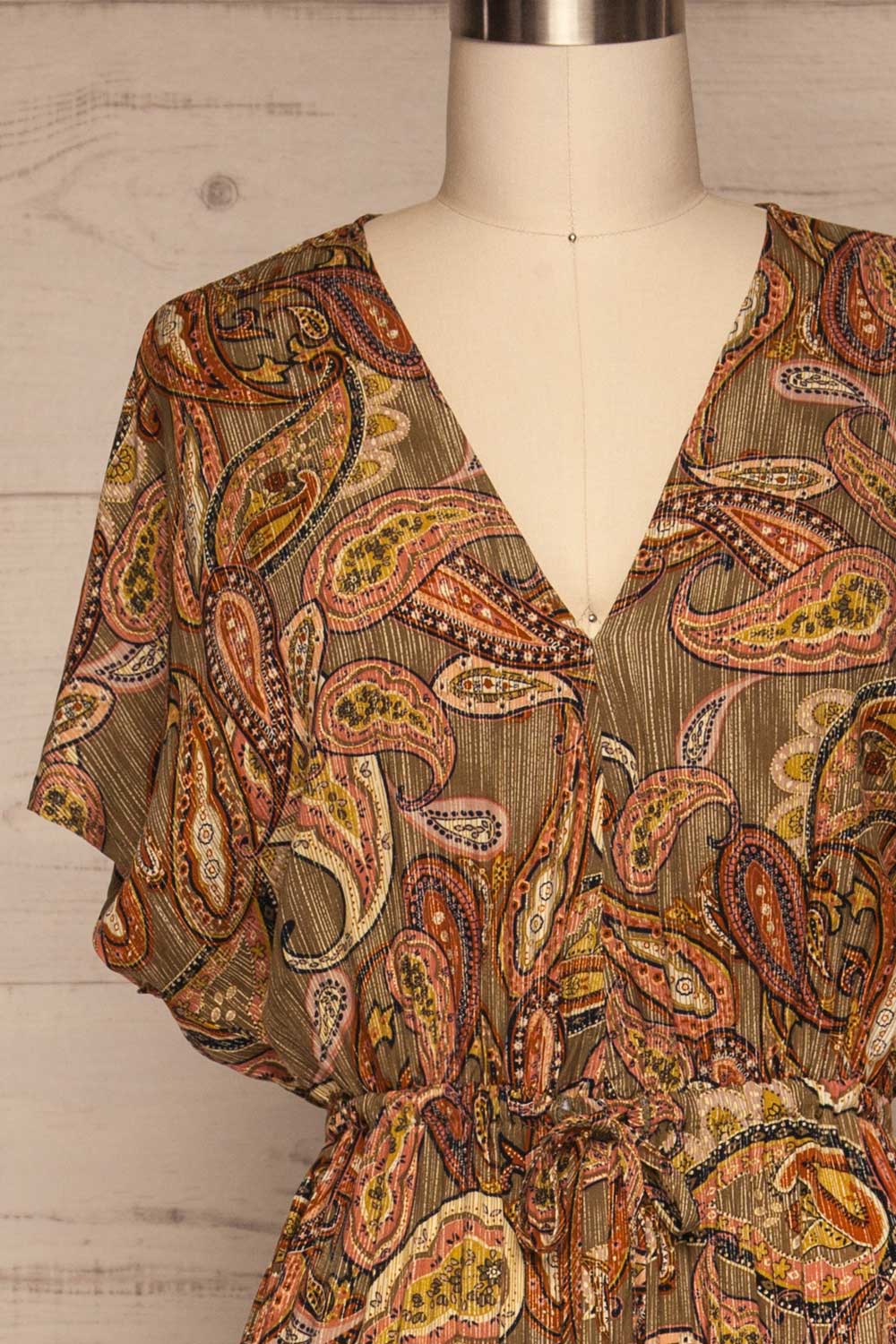 Murowana Khaki Wide Leg Jumpsuit | La petite garçonne front view