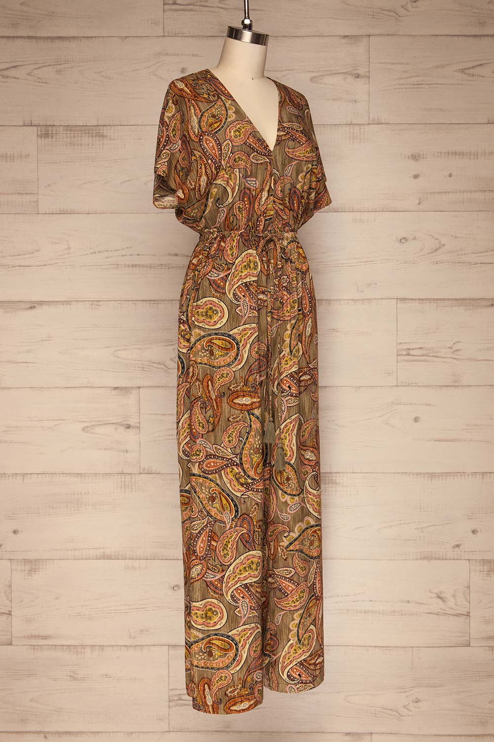 Murowana Khaki Wide Leg Jumpsuit | La petite garçonne side view