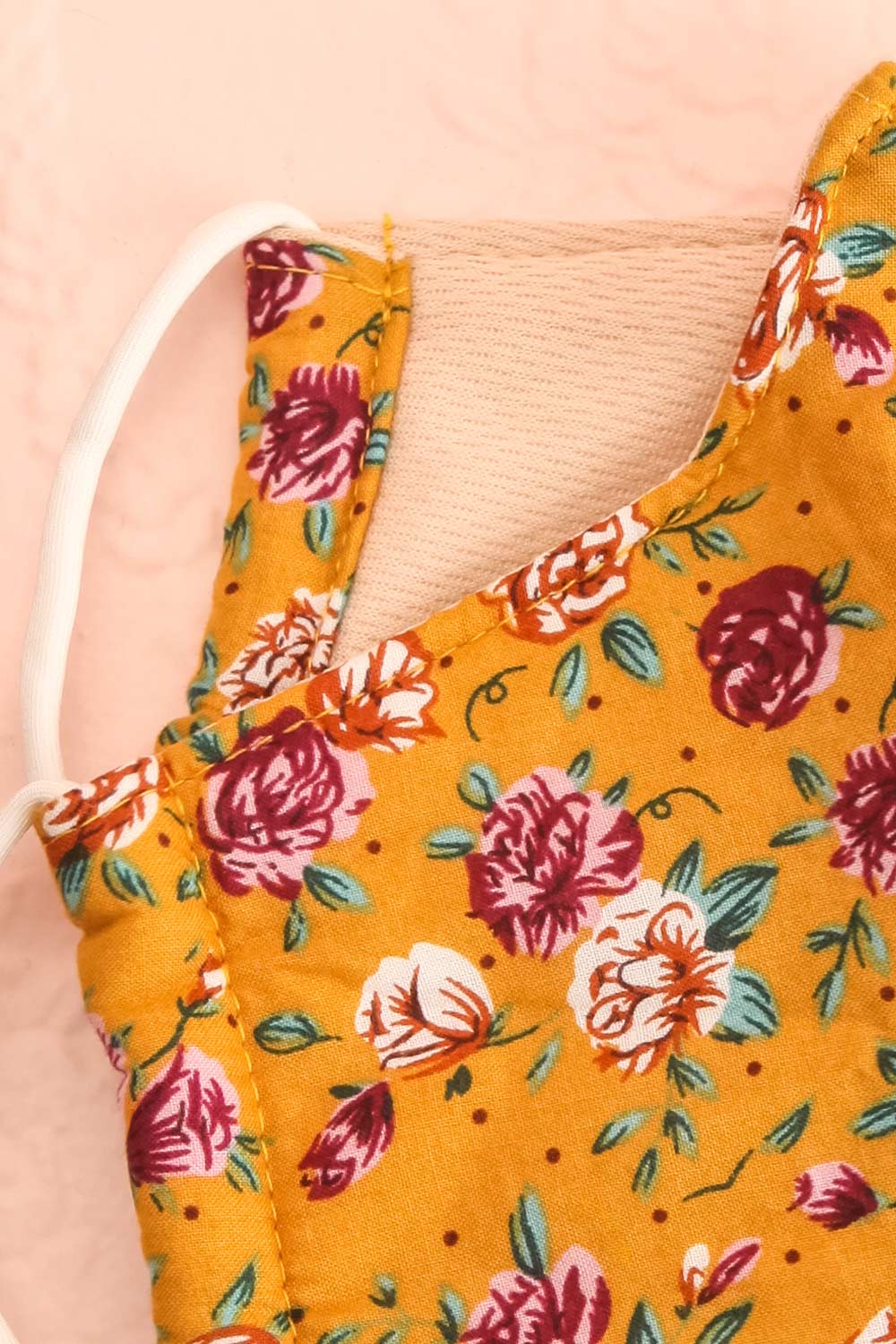 Mustard Fall Face Mask | Boutique 1861 lining