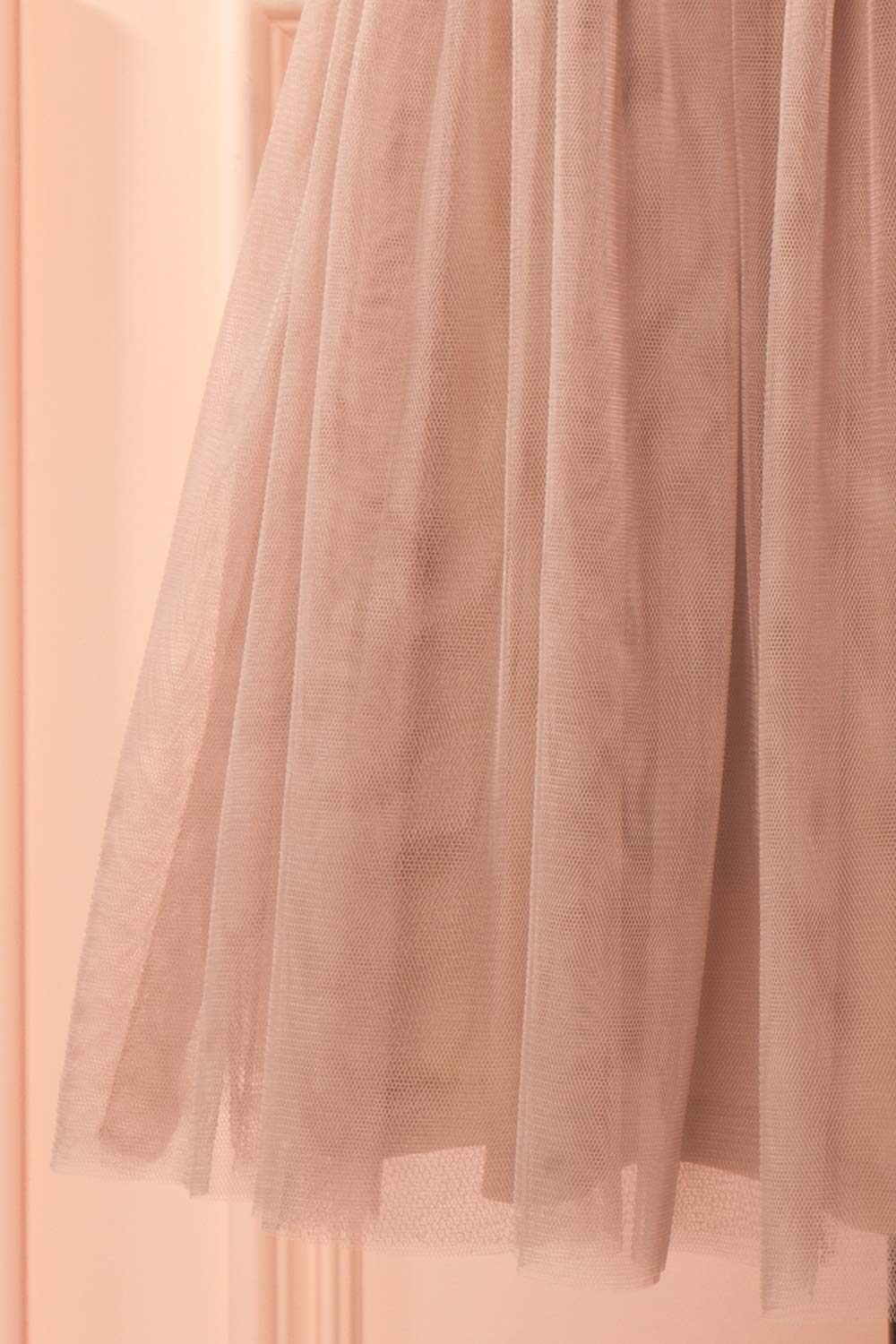 Mya Tan Taupe Lace & Tulle A-Line Dress | Boutique 1861