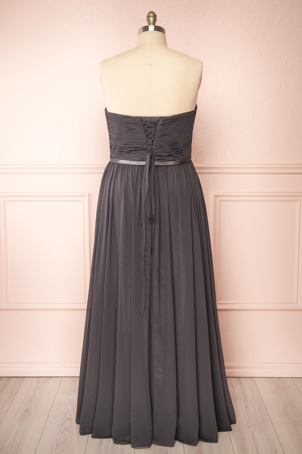 Myrcella Charcoal Corset Back Gown | Boudoir 1861 plus back