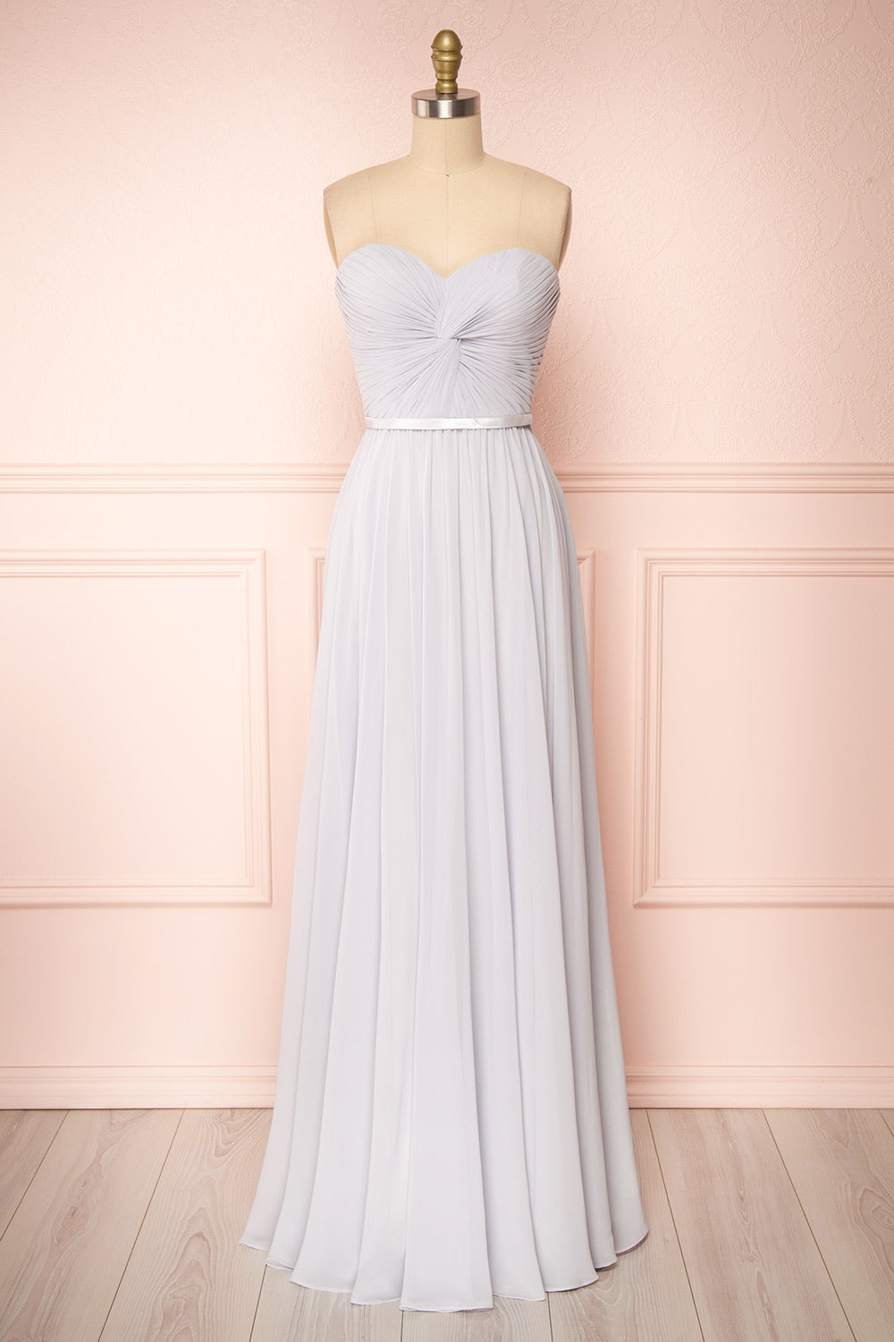 Myrcella Grey Corset Back Gown | Boudoir 1861 front view