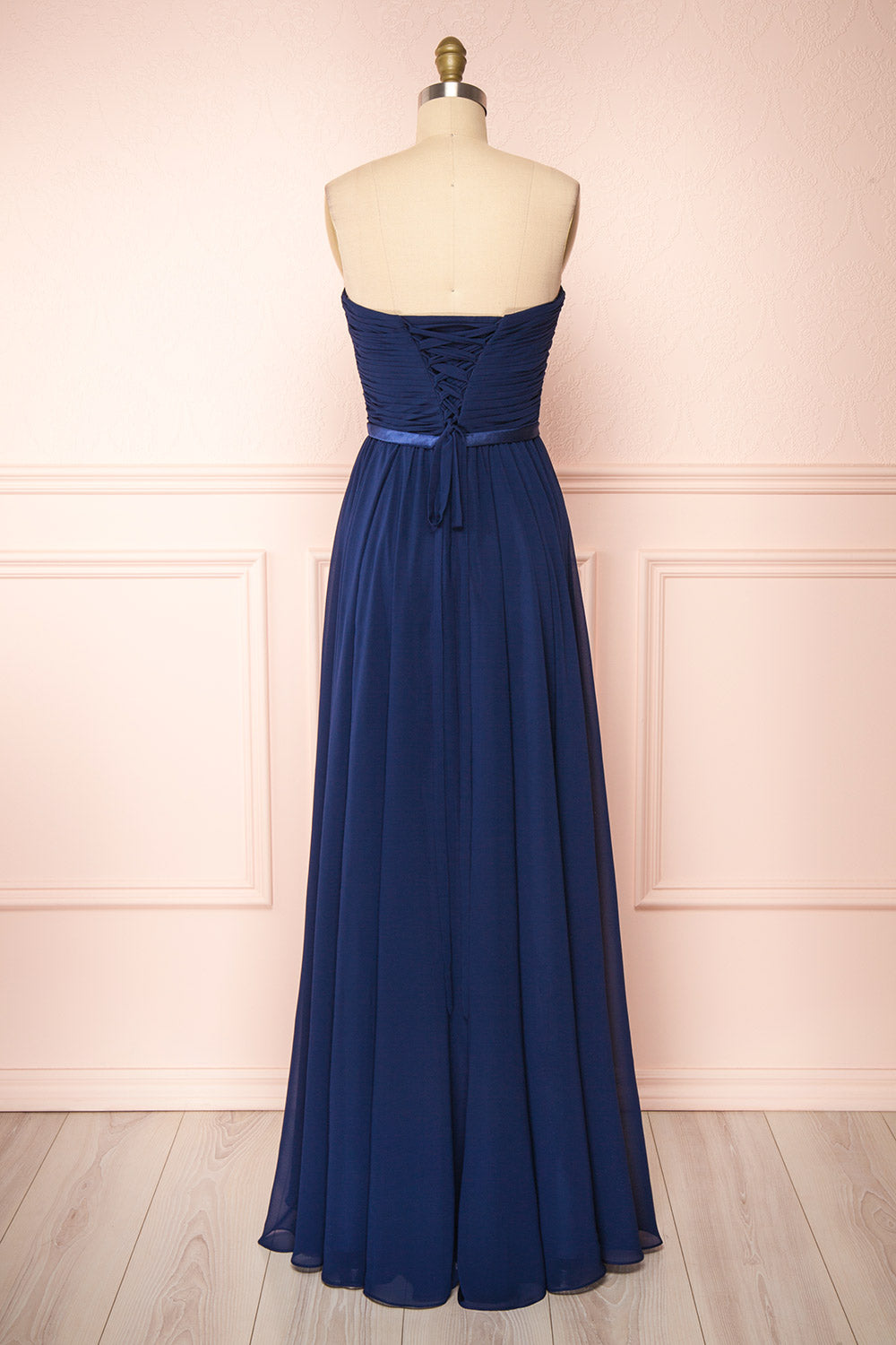 Myrcella Navy Corset Back Gown | Boudoir 1861 back view