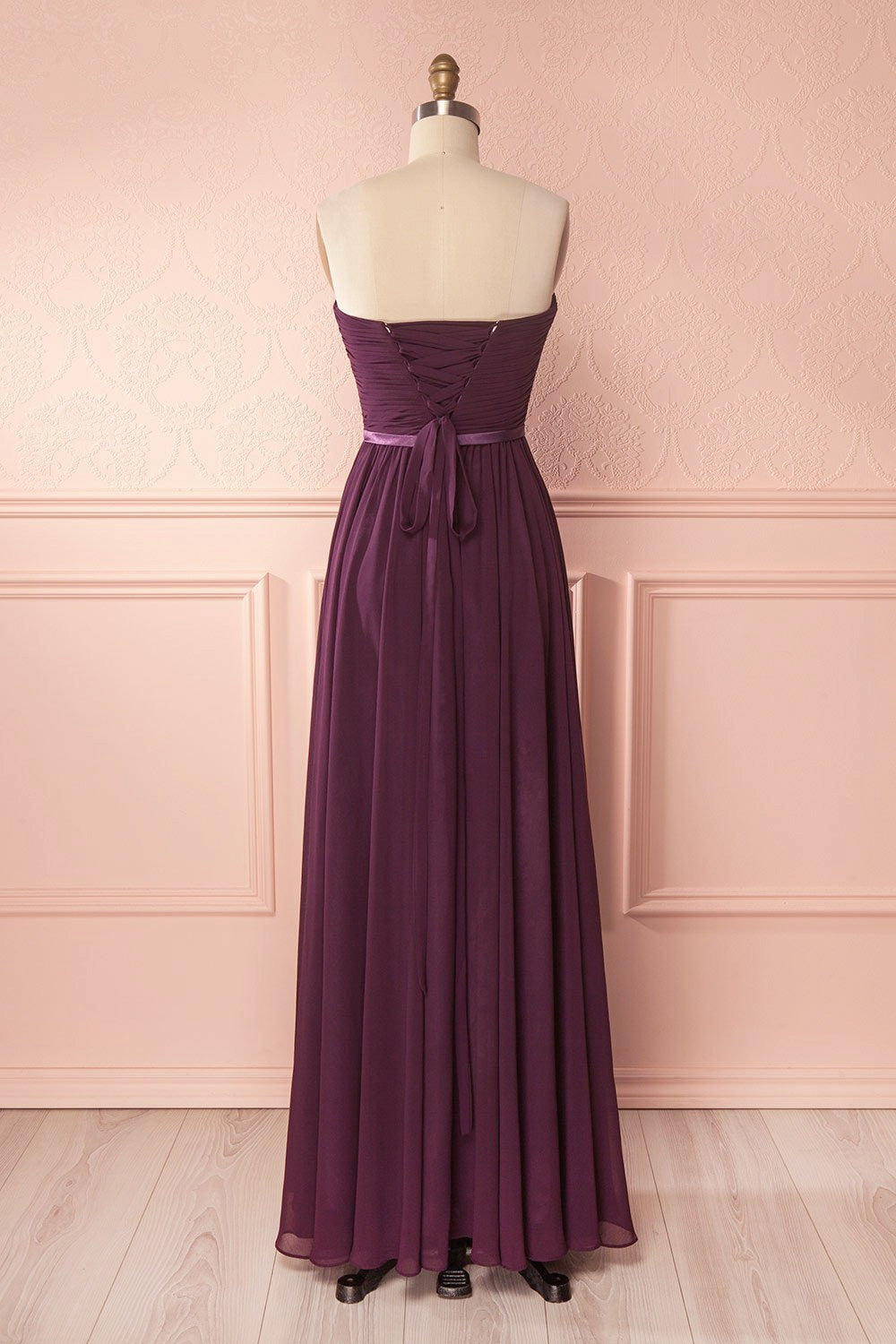 Myrcella Eggplant | Purple Chiffon Dress