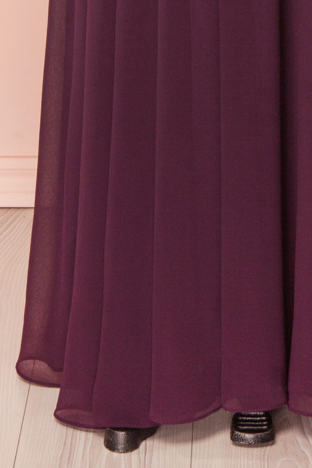 Myrcella Eggplant | Purple Chiffon Dress