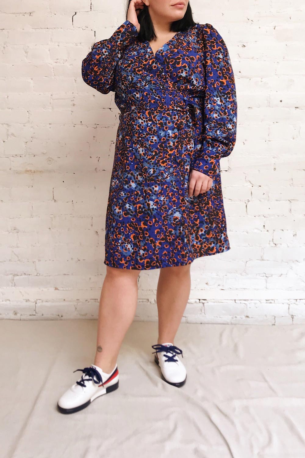 Nakhoda Blue Wrap Dress | La Petite Garçonne model look 1