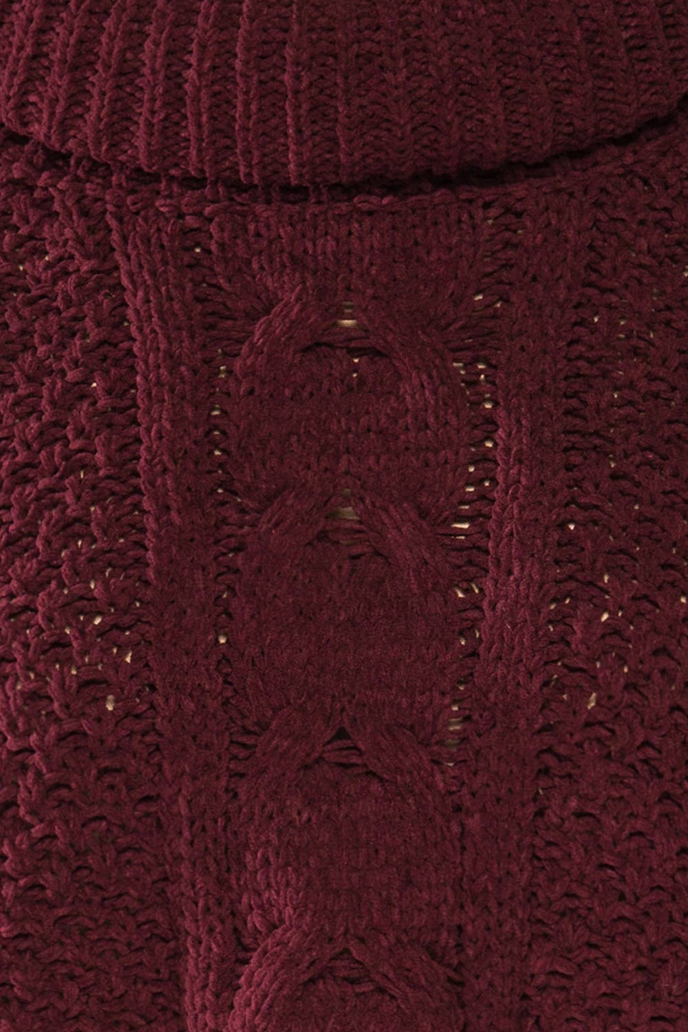 Nakka Burgundy Cropped Knit Sweater | La petite garçonne fabric