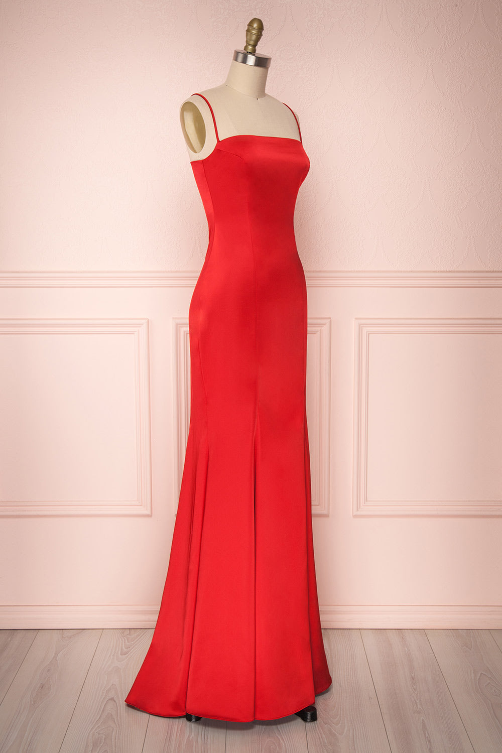 Naomie Rouge | Robe Maxi Satinée