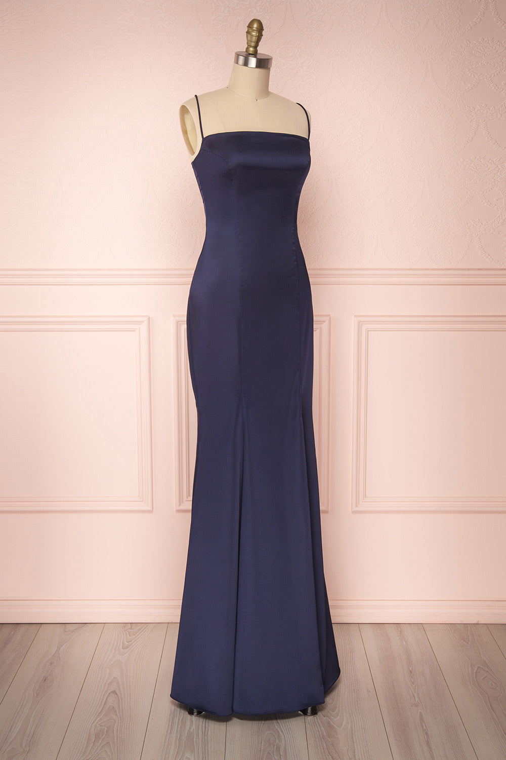 Naomie Navy | Silky Mermaid Gown