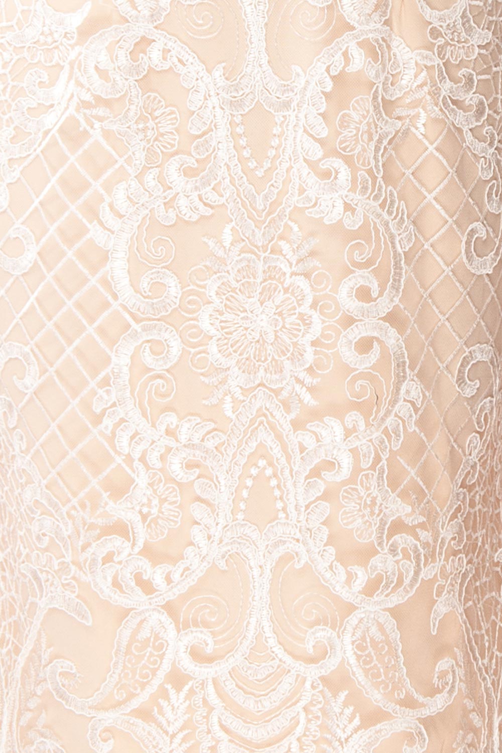Narcissa Blush High-Low Mermaid Gown | Robe | Boudoir 1861 fabric detail