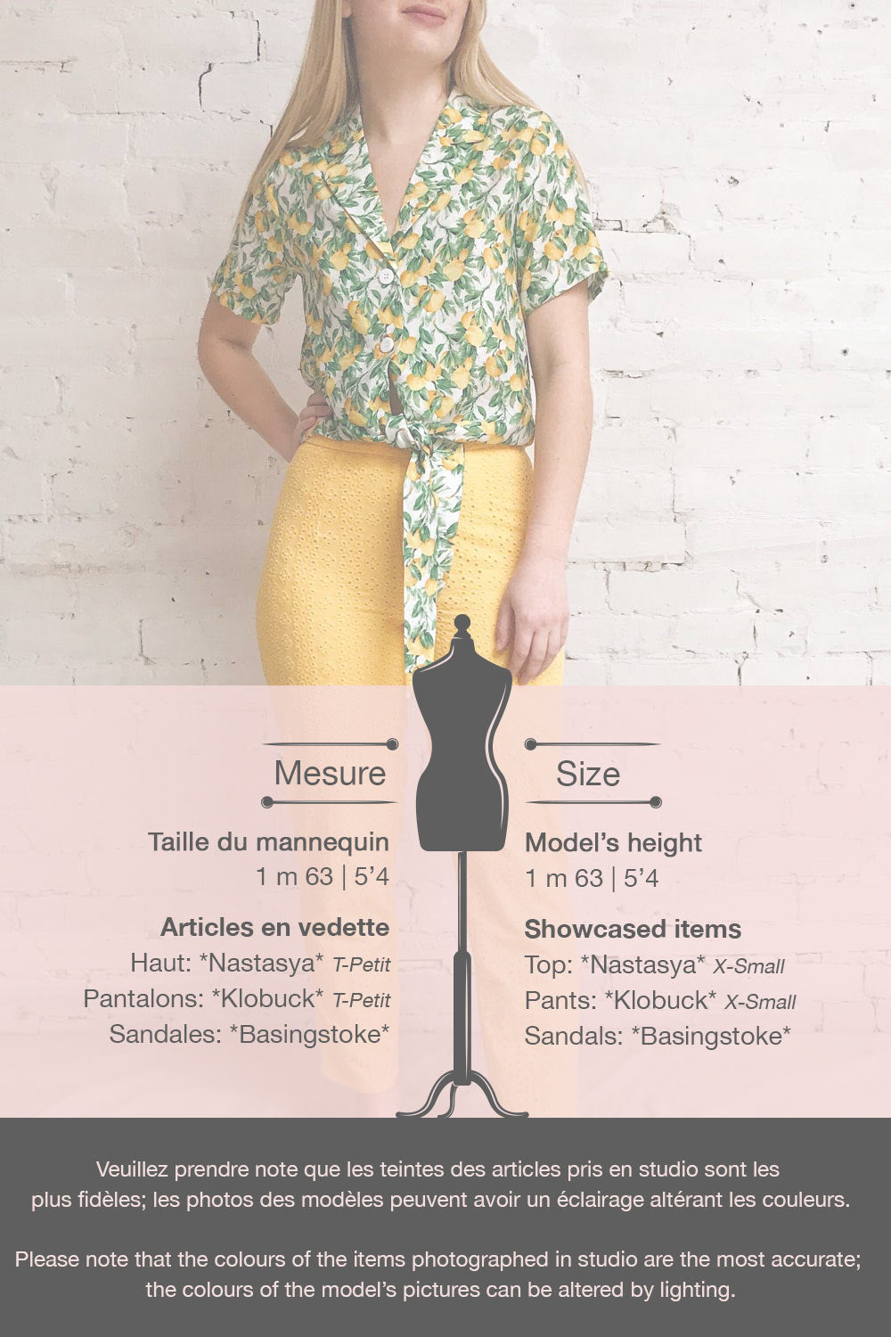 Nastasya White & Lemon Print Front Tie Blouse | Boutique 1861 template 2