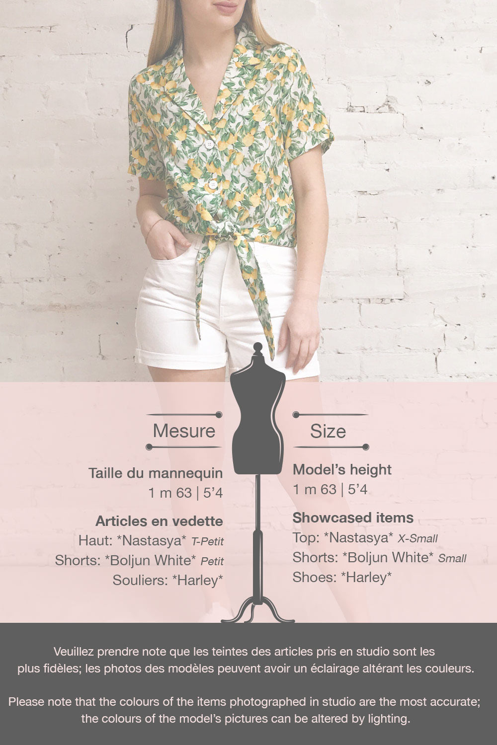 Nastasya White & Lemon Print Front Tie Blouse | Boutique 1861 template