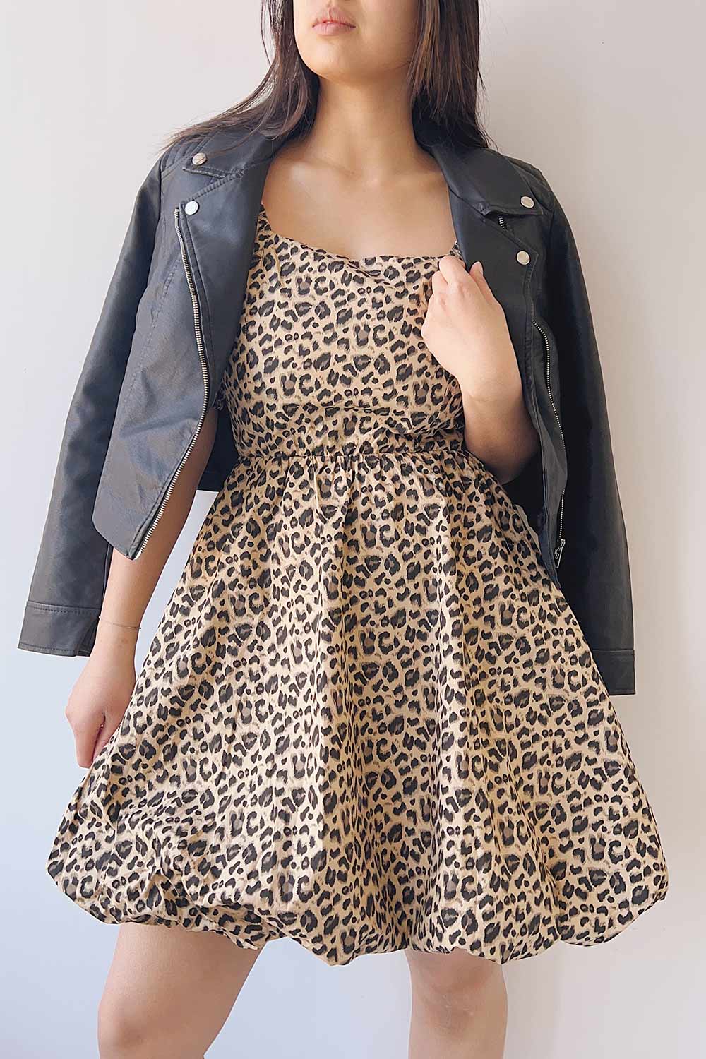 Willemstad Cropped Faux Leather Jacket | La petite garçonne on model