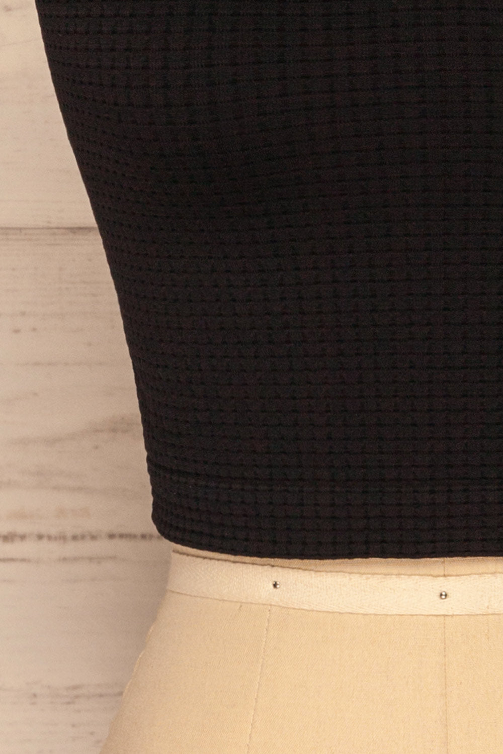Norwich Black Embossed Crop Top | La petite garçonne bottom